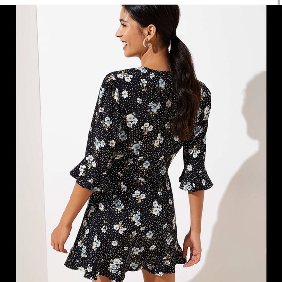 Loft floral polka dot romper - Picture 3 of 3